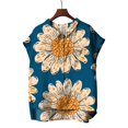 thumbnail image 4 of Blue Womens Blouses Cute Tops for Women Collar Non Sleeve Linen Shirts Plus Size Floral Blouses Casual Summer Clothes Summer Tops for Women, 4 of 4