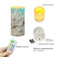 thumbnail image 7 of COEQINE Beach Starfish Seashell Flameless Candle Battery Powered with Remote Control 12 Colors 4/8 Hours Timer LED Night Lights Pillar Candle Tealights Beach Themed Home Decor, 7 of 7