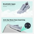 thumbnail image 5 of GOOBON Women Wide Toe Box Walking Shoes with Arch Support Tennis Running Sneakers Extra Wide Width Woman Shoe for Plantar Fasciitis Flat Foot Heel Pain Relief US Size 6-11, 5 of 6