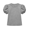 thumbnail image 6 of Miluxas Girls Puff Short Sleeve Shirts Summer Crewneck T Shirt Tops Tee Blouse Gray 7-8 Years, 6 of 6