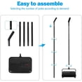 thumbnail image 3 of Eyliden Carpet Floor Sweeper Hand Push Automatic Compact Broom 4 Corner Edge Brushes Black, 3 of 7