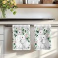 thumbnail image 7 of Easter Bunny Kitchen Towels Set of 4, Eucalyptus Leaves Grey Checkered Farmhouse Absorbent Dish Towels for Kitchen, Microfiber Hand Towel, Quick Drying Tea Towel for Cleaning Decorative Dishcloths, 7 of 7