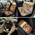 thumbnail image 2 of Yuyamidu Highland Cow Front Rear Seat Covers for Car Steering Wheel Cover Western Aztec Seatbelt Shoulder Pad Auto Center Console Pad Cover Keychain Cup Holders, Set of 13, 2 of 6