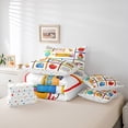 thumbnail image 6 of Homewish Back To School 7-Piece Twin Bedding Sets,Ducational Learning Bedding Comforter Set,Kawaii Pencil Bus Sheet Sets For Teens,Breathable Home Decor Reversible, 6 of 8