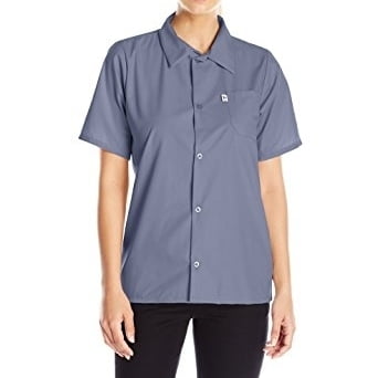 Vtex 0920-6201 Uncommon Threads Womens Utility Shirt 5 Button, Steel - Extra Small