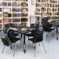 thumbnail image 2 of Regency Kee 42" Square Height Adjustable Classroom Table - Grey & 4 Andy 18-in Stack Chairs- Black, 2 of 8