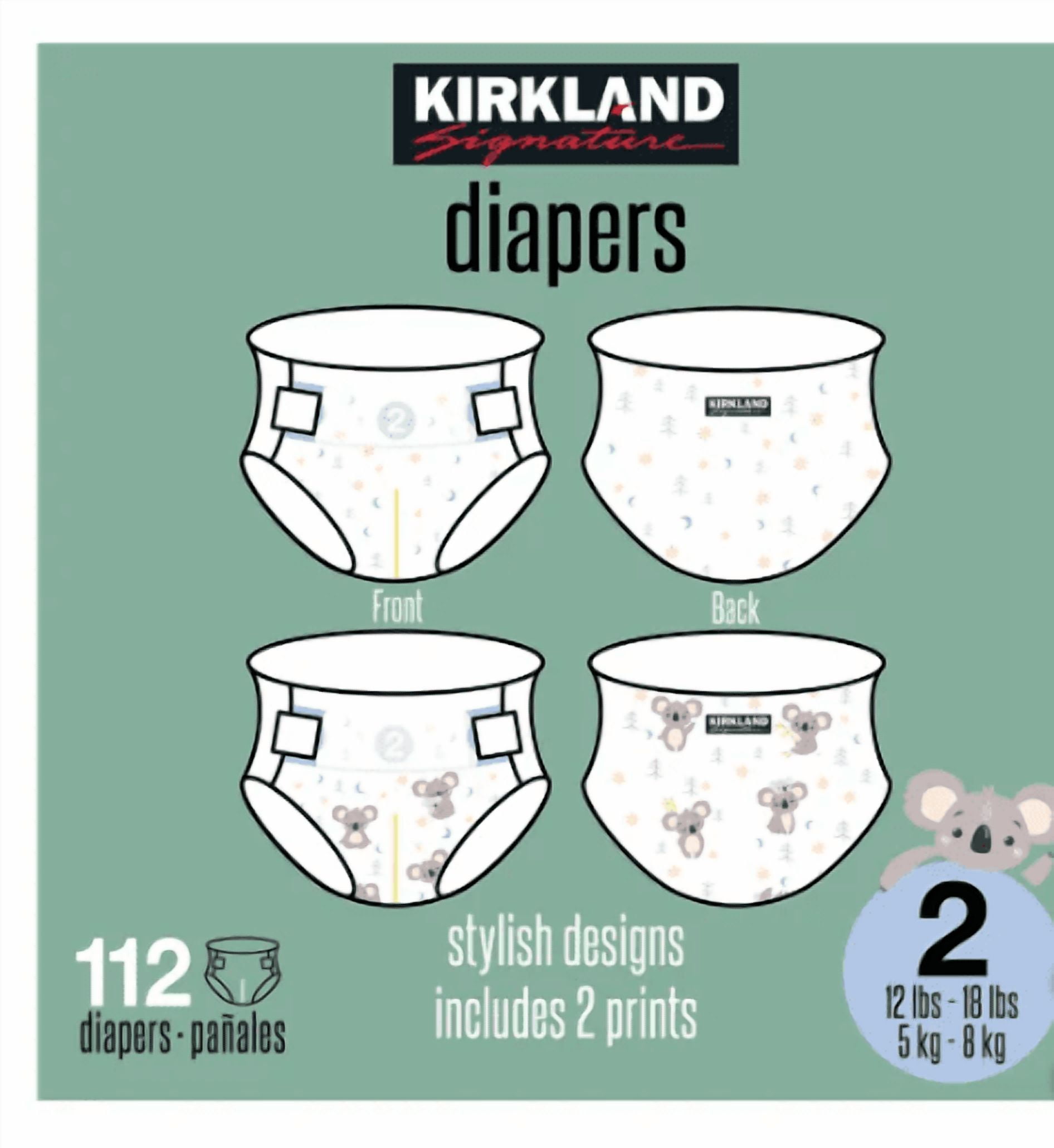 Kirkland Signature Diapers Size 2 (12 lbs+) 112 CT