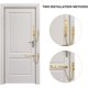 thumbnail image 5 of 2 Pack Stainless Steel Chain Door Lock, Heavy Duty Interior Door Lock, Keyless Door Lock for Added Security with Anti-Theft Spring, Door Hardware for, 5 of 5
