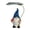 Blue, variant on Voglyf Garden Gnome Statue Decoration with Leaf Umbrella, 5.9” Weatherproof Dwarf Figurine, Cute Faceless Gnome Ornament for Yard Lawn Patio Flower Bed Spring Home Decor Gift,Blue