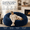 Blue, variant on Kerahd 5ft Oversized Bean Bag Chair, Filled with Foam for Adults, Soft Removable Flannel Cover for Living Rooms, Bedrooms, Dorm Rooms