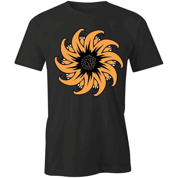 Sunflower T-Shirt | Pretty Flower Black Tee Gift