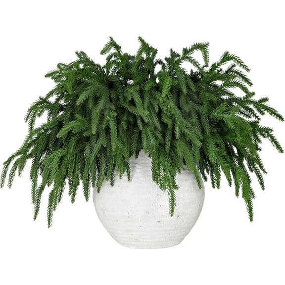 Realistic Christmas Pine Branches Natural Droopy Soft Bendable Artificial Pine Stems Picks Lifelike Greenery Stems for Vases Cedar Wreaths Garland Outdoor Indoor Christmas Decorations