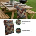 thumbnail image 5 of Brown Gray Plaid Table Runner - 48 Inch Long, Kitchen Dining Table Runner Dresser Scarves, Country Abstract Gradient Chic Check Farmhouse Decor for Coffee Tables Wedding Party Banquet, 5 of 8
