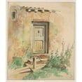 thumbnail image 2 of Jan Striening 20x23 Gold Ornate Framed and Double Matted Museum Art Print Titled - Outdoor Door to a Farmhouse (1837 - 1903), 2 of 4