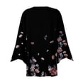 thumbnail image 4 of Strungten 3/4 Length Sleeve Open Front Cardigan For Women Button Down Retro Floral For Dress V Neck Womens Tops Coverup blouses&nbsp;for&nbsp;women&nbsp;dressy&nbsp;casual&nbsp;sexy, 4 of 4