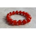 thumbnail image 4 of Natural Carnelian 12mm Round Shape Smooth Cut Beads Stretchable Bracelet for Men & Women., 4 of 4