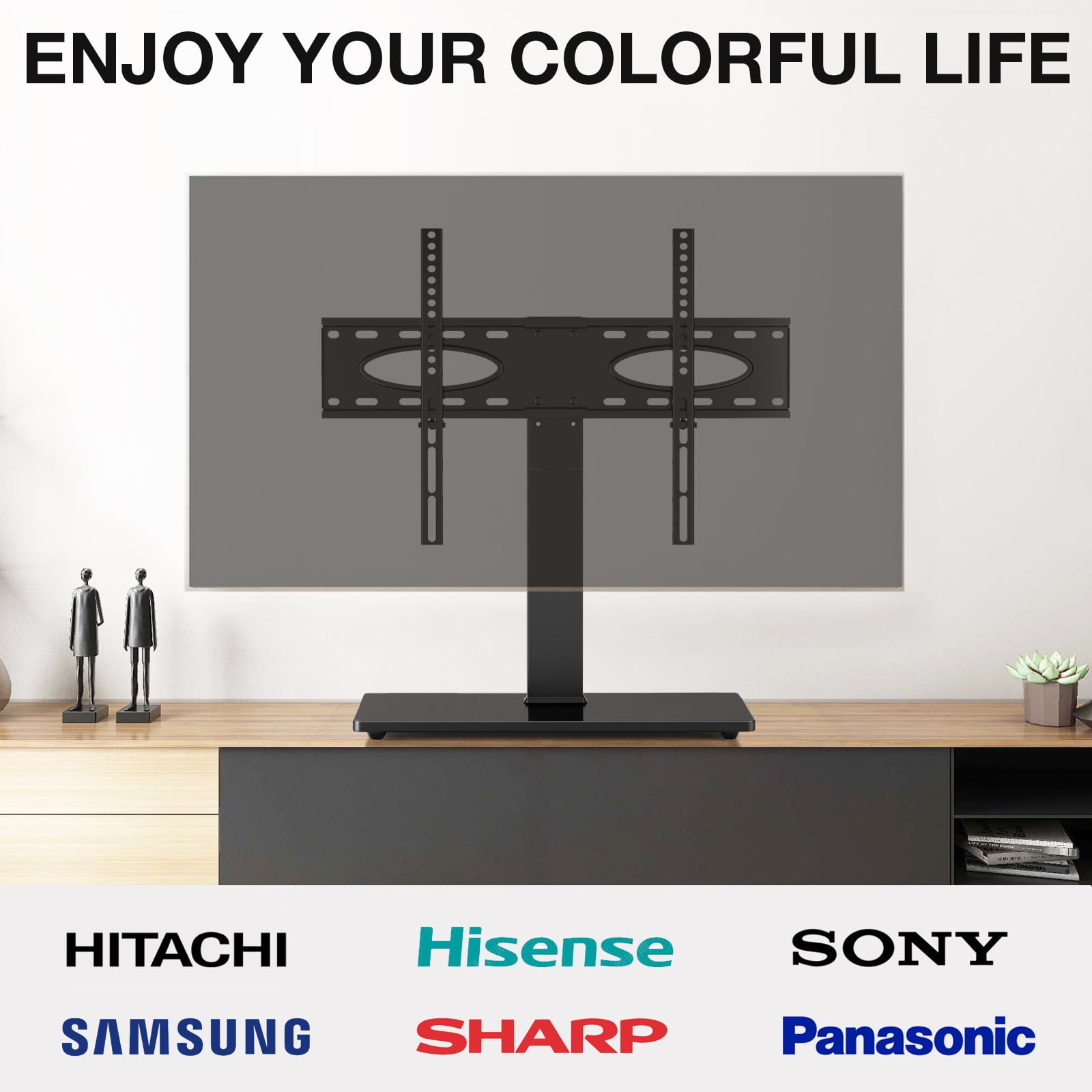 5Rcom Urban Hipster TV Stand for 42 to 70 75 Inch Flat Panel TVs, Table Mount, Black 5Rcom Urban Hipster TV Stand for 42 to 70 75 Inch Flat Panel TVs, Table Mount, Black