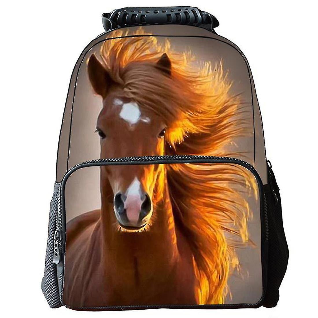 Kaxidy 3d Horse Print Backpack Unisex School Backpack ys Walmart