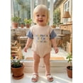 thumbnail image 4 of BemeyourBBs Baby Mama's Bestie Outfit Baby Girl Boy Summer Clothes Waffled Bubble Romper 0 3 6 12 18 Montsh Cute Letter Embroidery Short Sleeve Crew Neck Bodysuit Jumpsuit Playsuit, 4 of 9