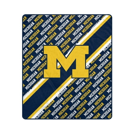 Pegasus Michigan Wolverines 60" x 70" Diagonal Lined Wordmark Ultra Soft Blanket