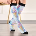 thumbnail image 5 of FORMRS Womens Knee High Socks Casual Long Thick Travel Daily Wear, 1 Pair, Watercolor Ice Cream Pattern, 5 of 6