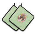 thumbnail image 1 of Caroline's Treasures CK4419PTHD Paire de Porte-Casseroles Lévriers Fleurs Vertes Multicolores, 1 of 2