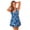 Navy Stained Glass, variant on Women's Twist Front V-Neck Swimdress