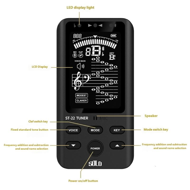 CEORPER Metronome Digital Tuner With Intelligent Calibration Quick Installation