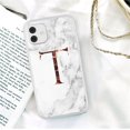 thumbnail image 1 of Funda de teléfono de moda con letra inicial AZ para iPhone 13 Pro Max 11 Pro Max 12 Pro Max 12 Mini 13MiniLuxury, funda suave con textura de mármol Deng Xun unisex, 1 of 2