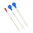 thumbnail image 1 of Kit de pipetas graduadas Uxcell, 3 paquetes de pipetas de vidrio borosilicato de 1ml/5ml/10ml con bomba de goma para transferencia de líquidos para laboratorio, química, 1 of 7