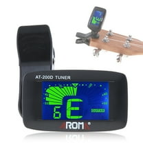 Universal Clip-on Guitar Tuner Three Colors LCD Backlight with Coin Battery for Chromatic / Guitar / Bass / Ukulele / Violin