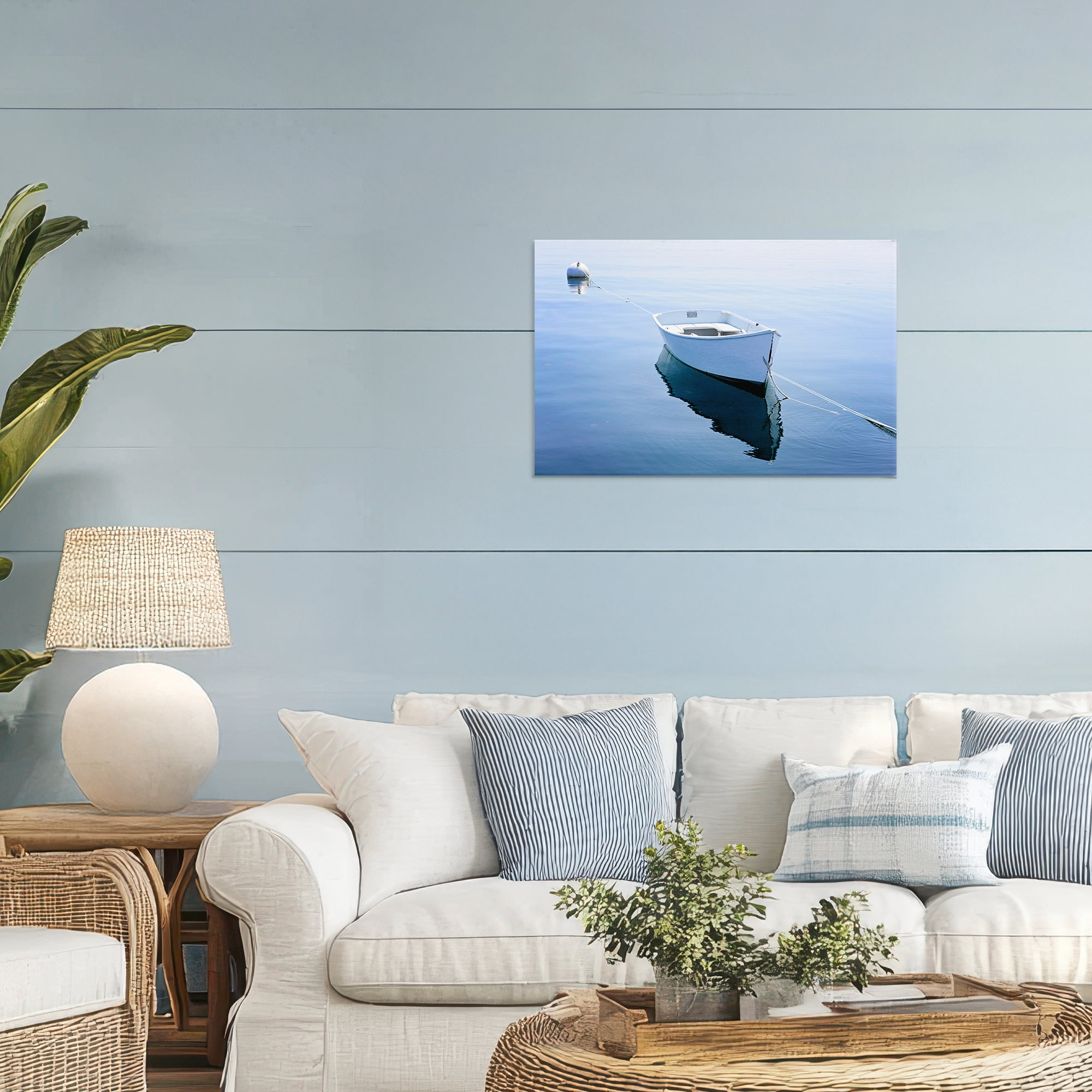 Stupell Industries Boat Tied to Dock Canvas Wall Art, design by JLM Photographs