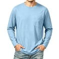 thumbnail image 3 of VBVC Men's Long Sleeve T Shirts with A Pocket, Crew Neck Casual Tops For Men, S-3XL, 3 of 8