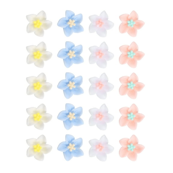 Unique Bargains 20 Pcs Small Flower Hair Clips Mini Flower Hair Clips for Girls Cute Mini Hairpin Yellow White