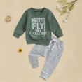 thumbnail image 2 of TOWED22 Baby Toddler Boy Clothes Fall Winter Outfit Long Sleeve Sweatshirts Pants Set Boy Clothes, 2 of 7