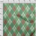 thumbnail image 3 of oneOone Velvet Light Green Fabric Check Argyle Fabric For Sewing Printed Craft Fabric By The Yard 58 Inch Wide, 3 of 4
