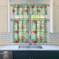 thumbnail image 3 of Strawberry Kitchen Curtain Valance 3 Piece Set Short Curtain Sink Window Decor 36 Inch Small Window Treatment Tier 27.5x36 Length, 3 of 6