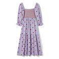 thumbnail image 6 of Cenuakty Women Long Dress, Long Sleeve Dress Square Neck Embroidery Flower Loose Swing Dress, 6 of 9