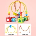 thumbnail image 4 of Juguete De Rodillo De Laberintos De Cuentas De Madera Para Niños Juguete De Círculo Clásico Juguete De Regalo Educativo De Cuentas Coloridas Para Niños Minnieouse FN005833-00, 4 of 6