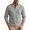 Gray-03, variant on Men's Cable Knit Henley Shirt Long Sleeve Stand Collared Elbow Patch Pullover Thick Warm Top