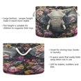 thumbnail image 3 of WOBOGO Majestic Elephant Toy Storage Basket 20×14in Canvas Laundry Hamper for Living Room Kids Room Bathroom Organizer, 3 of 6