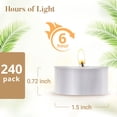 thumbnail image 2 of Paquete de 240 velas de té de cera de palma sin perfume de Hypmis, 6 horas de combustión, 2 of 9