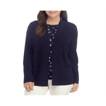 Anne Klein Women's Cardigan Blue Size Large