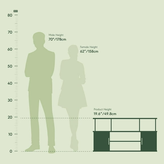 JAYA Large Entertainment Stand for TV Up to 55 Inch, Columbia Walnut/Black