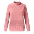 thumbnail image 6 of Ruyang Girls Turtleneck Sweatshirt Fall Winter Oversized Fleece Pullover Tops Y2K Plain Long Sleeve Warm Trendy Shirts, 6 of 6