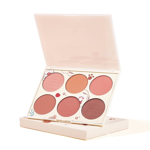 6 Color Blush Powder Blush Palette 6 Color Blush Palette Women Makeup Contour Highlight Matte Face Blush Powder Pigmented Cosmetics Gift 6 Color Blush Palette