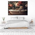 thumbnail image 4 of Mudket Floral Bathtub Leopard Framed Canvas Wall Art, Soft Botanical Animal Print Decor Perfect for Women Bathroom, Bedroom, Spa Home Space, Ready to Hang-20"L x 16"W, 4 of 10