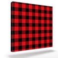 thumbnail image 5 of Red Black Buffalo Lattice Canvas Artwork Painting Art, Classic Modern Plaid Square Framed Wall Decorations Prints Picture for Bedroom Kitchen Living Room, 8x8 in, 5 of 9