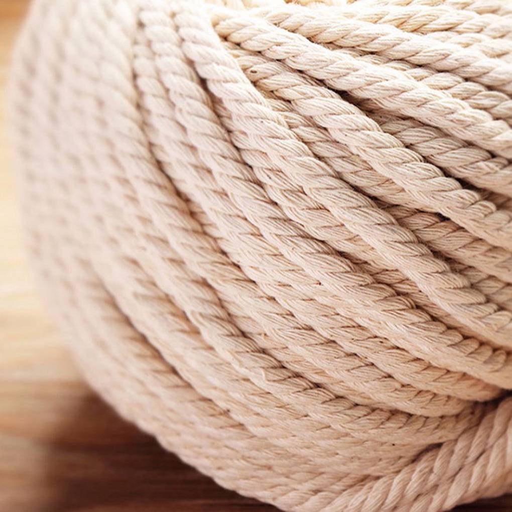 High Strength Round Flat Tying Thread Rope Biege Twist Cotton Cords for