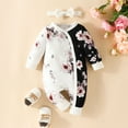 thumbnail image 2 of Curenmufel Baby Girl Newborn Clothes Baby Girl Romper Long Sleeve Romper Jumpsuit Newborn Clothes for Girls 0 3 6 9 12 18 24 Months (White,6-9 Months), 2 of 9